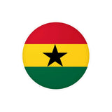 Autocollant rond drapeau ghana en pvc résistant