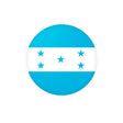 Autocollant rond drapeau honduras pvc résistant décoratif