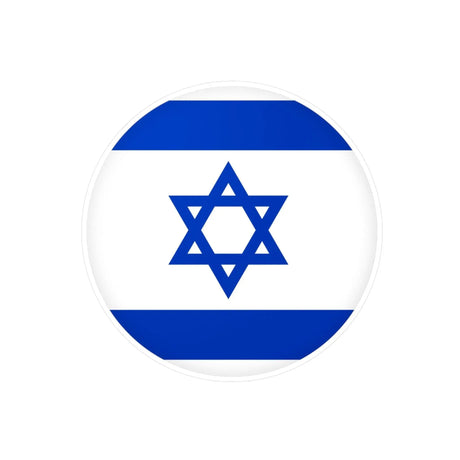 Autocollant rond drapeau israël en pvc décoratif résistant