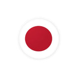 Autocollant rond drapeau japon pvc résistant décoratif