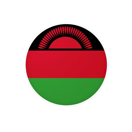 Autocollant rond drapeau malawi pvc résistant décoratif