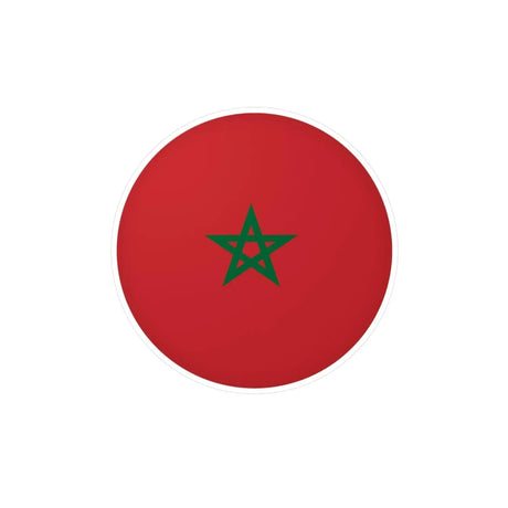 Autocollant rond drapeau maroc en plusieurs tailles - pixelforma