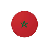 Autocollant rond drapeau maroc pvc résistant décoratif