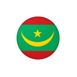 Autocollant rond drapeau mauritanie pvc résistant