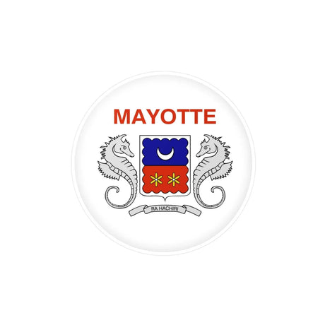 Autocollant rond drapeau mayotte en plusieurs tailles - pixelforma