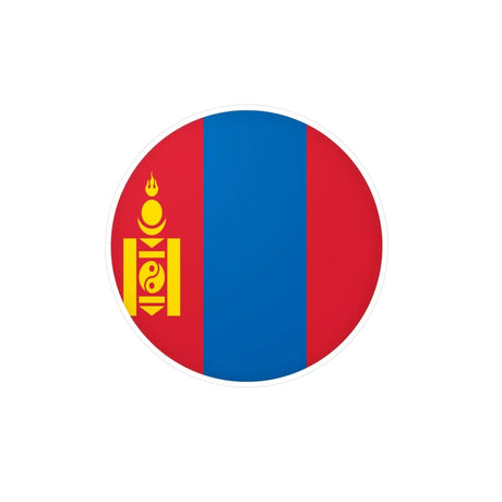 Autocollant rond drapeau mongolie en plusieurs tailles - pixelforma