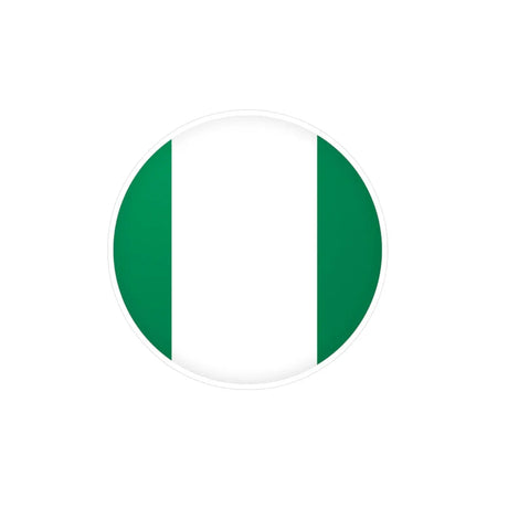 Autocollant rond drapeau nigeria en plusieurs tailles - pixelforma