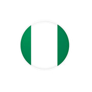 Autocollant rond drapeau nigeria pvc résistant décoratif