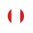 Autocollant rond drapeau pérou pvc résistant décoration