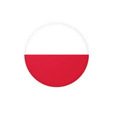 Autocollant rond drapeau pologne pvc résistant décoratif