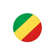 Autocollant rond drapeau république du congo pvc résistant