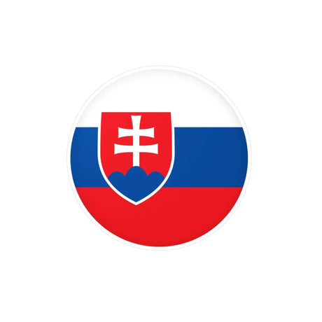 Autocollant rond drapeau slovaquie en pvc résistant
