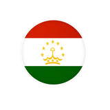 Autocollant rond drapeau tadjikistan pvc résistant