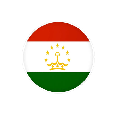 Autocollant rond drapeau tadjikistan pvc résistant