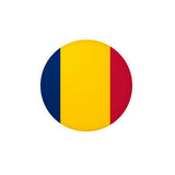 Autocollant rond drapeau tchad pvc résistant décoratif
