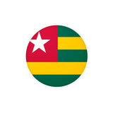 Autocollant rond drapeau togo en pvc résistant décoratif