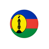 Flag of New Caledonia round sticker in several sizes - Pixelforma