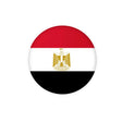 Autocollant rond égypte pvc résistant motif drapeau
