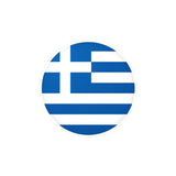 Autocollant rond grèce résistant en pvc forme décorative