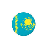 Autocollant rond kazakhstan en pvc résistant personnalisable