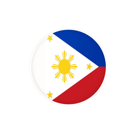 Autocollant rond philippines drapeau forme créative