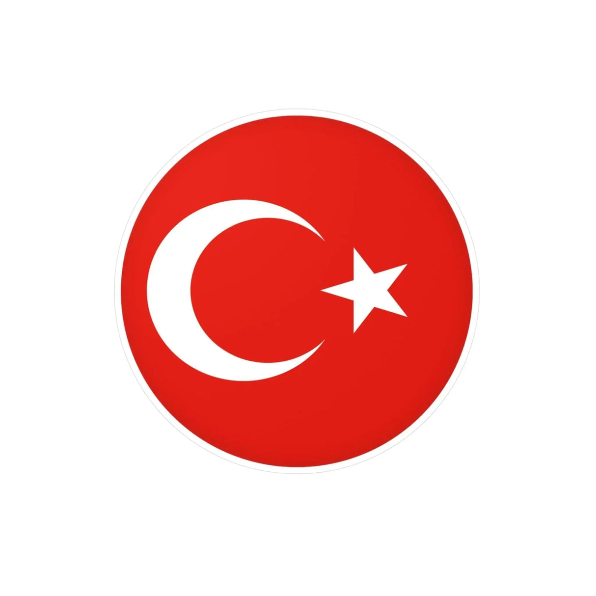 Autocollant rond turquie en pvc résistant finition soignée