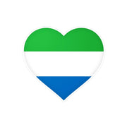 Autocollant sierra leone cœur en pvc résistant décoratif