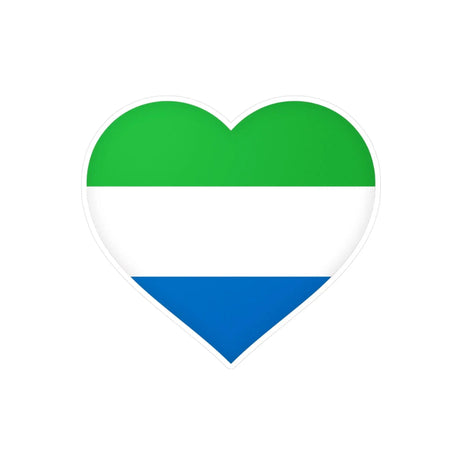 Autocollant sierra leone cœur en pvc résistant décoratif