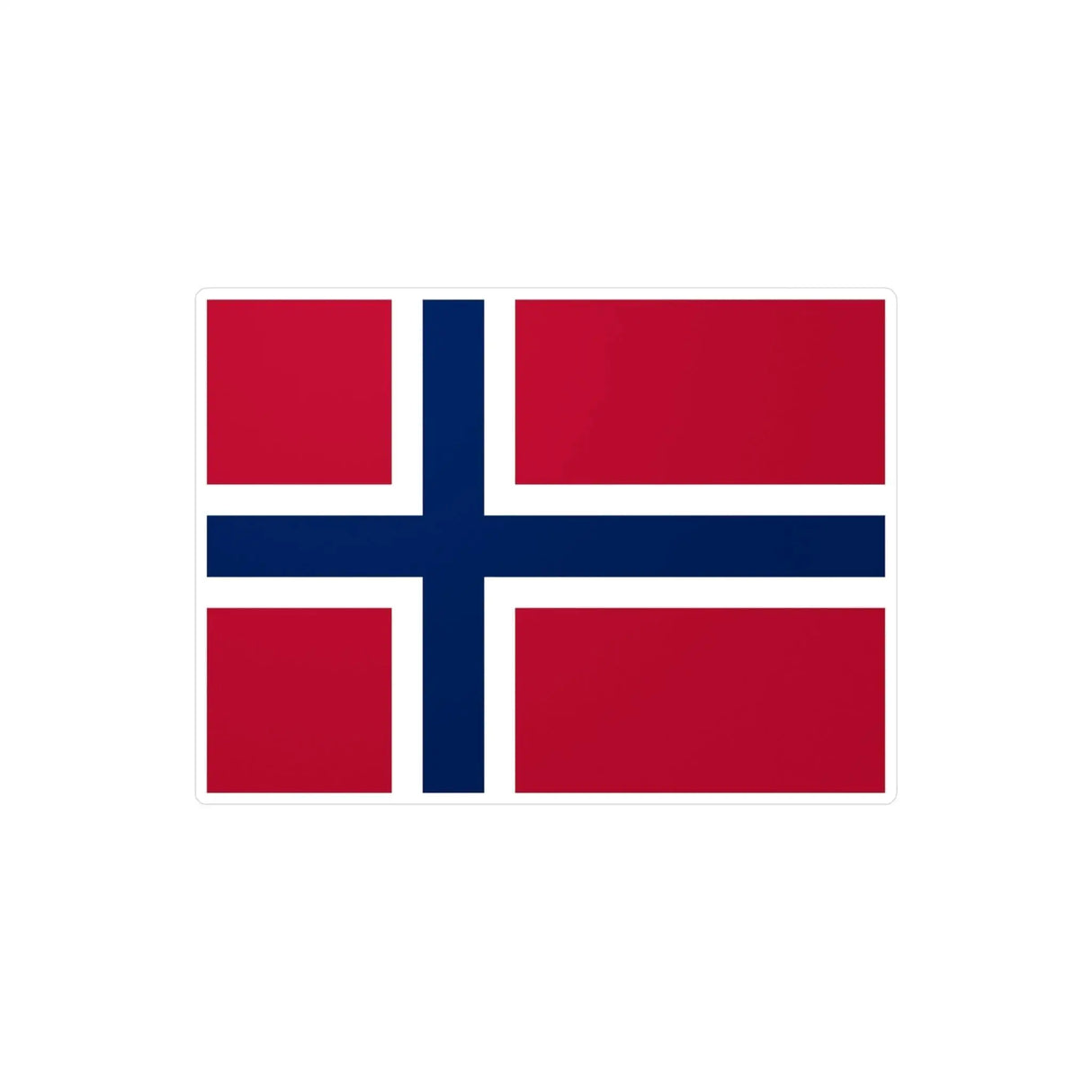 Autocollant svalbard et jan mayen rectangle pvc résistant