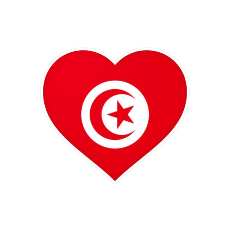 Autocollant tunisie cœur pvc résistant personnalisation