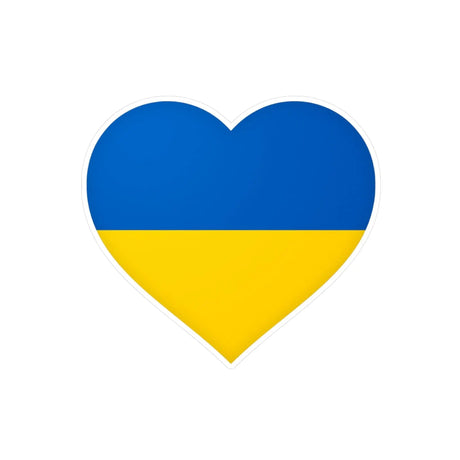 Autocollant ukraine forme cœur en pvc résistant décoratif