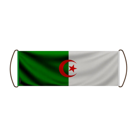 Bannière de défilement algérie en polyester à main