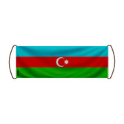 Bannière de défilement azerbaïdjan en polyester à main