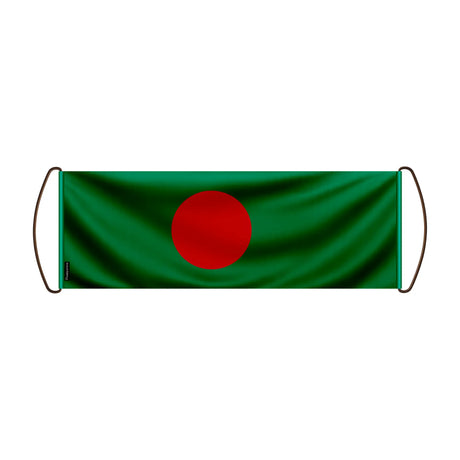 Bannière de défilement bangladesh en polyester à main