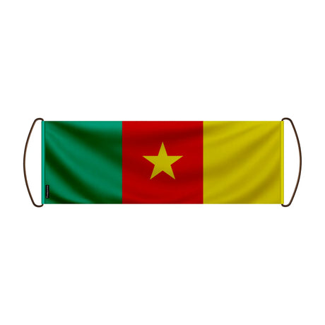 Bannière de défilement cameroun en polyester à main