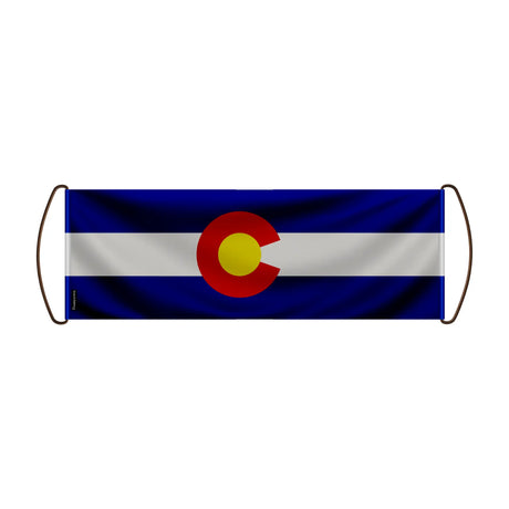 Bannière de défilement colorado polyester pour événements sportifs