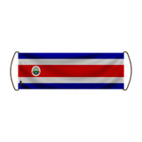 Bannière de défilement costa rica en polyester à main