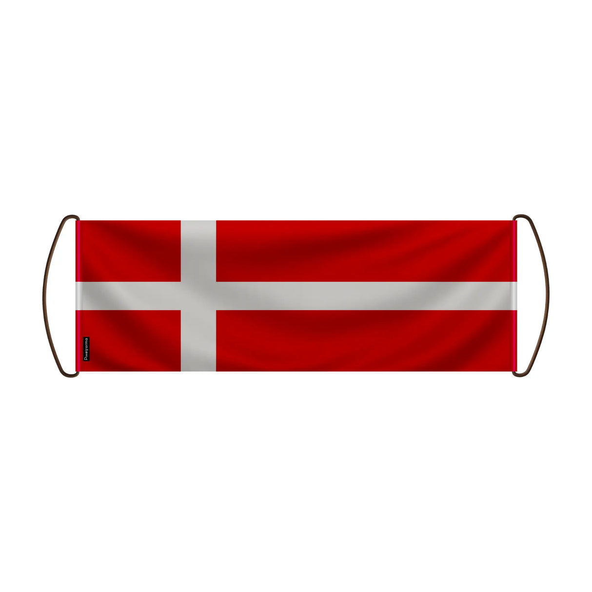 Bannière de défilement danemark en polyester à main