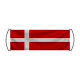 Bannière de défilement danemark en polyester à main