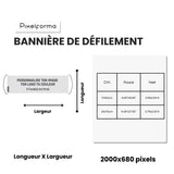 Bannière de défilement Drapeau Biélorussie en Polyester - Pixelforma 