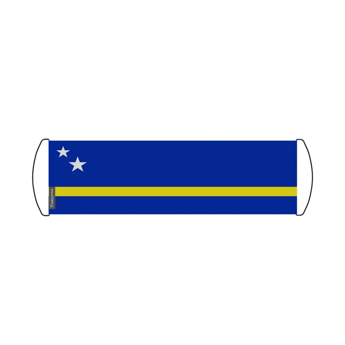 Bannière de défilement Drapeau Curaçao en Polyester - Pixelforma 