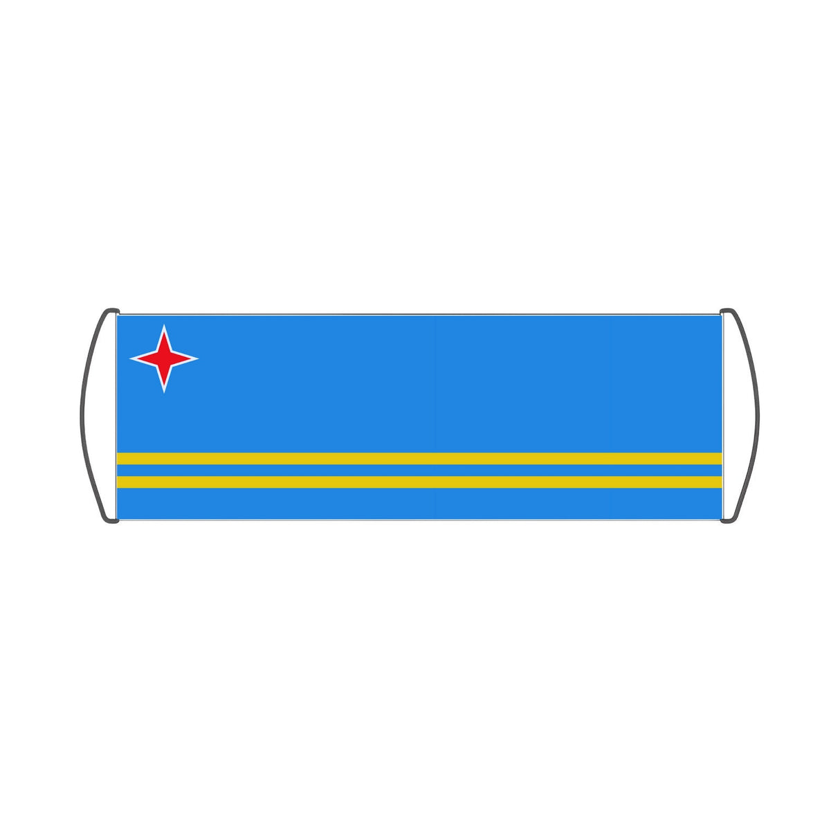 Flag of Aruba Scroll Banner - Pixelforma