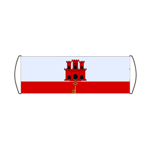 Flag of Gibraltar Scroll Banner - Pixelforma