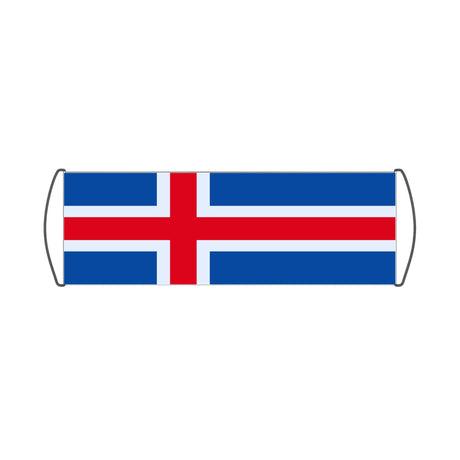 Bannière de défilement Drapeau de l'Islande - Pixelforma