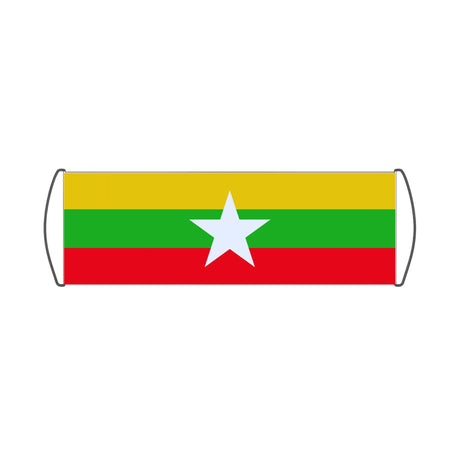 Flag of Myanmar Scroll Banner - Pixelforma