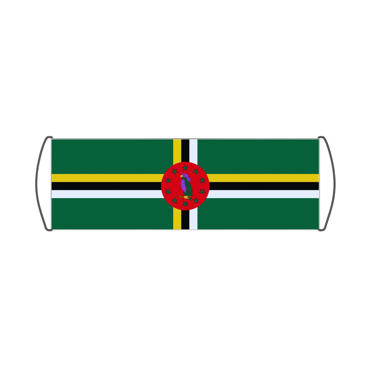 Flag of Dominica Scroll Banner - Pixelforma