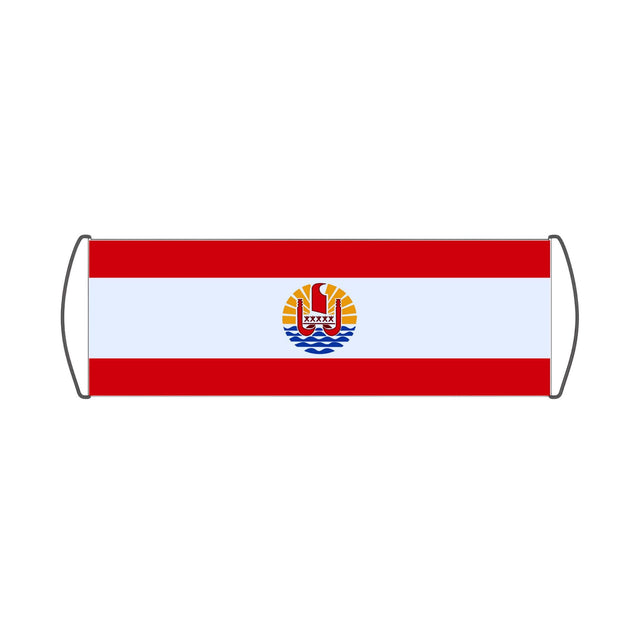 French Polynesia Flag Scroll Banner - Pixelforma