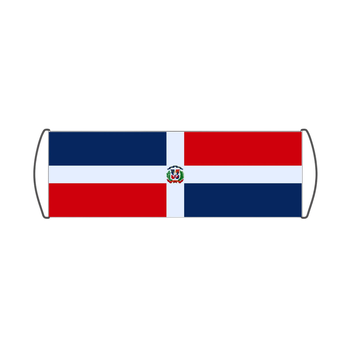 Dominican Republic Flag Scroll Banner - Pixelforma