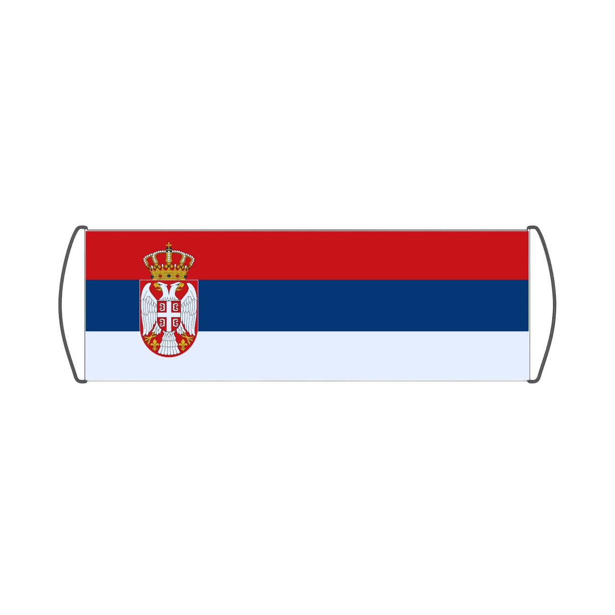 Serbia Flag Scroll Banner - Pixelforma