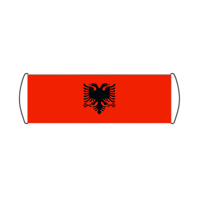 Albania Flag Scroll Banner - Pixelforma